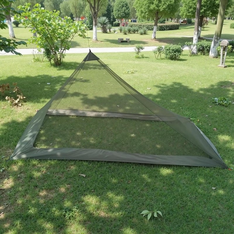 Wind Tour Camping Mosquito Net Compact Ultralight No-See-Um Breathable Mesh Bugnet Mosquito Netting Fits Sleeping Bags, Tent (Green) - Image 1